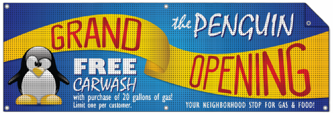 Custom 8 oz Indoor/Outdoor Vinyl Banner