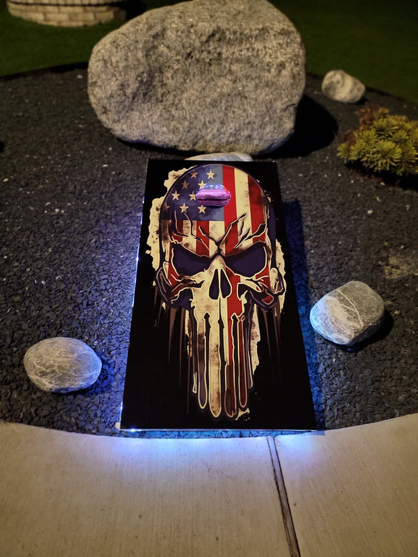 Cornhole Board Wraps(The Punisher USA #1))