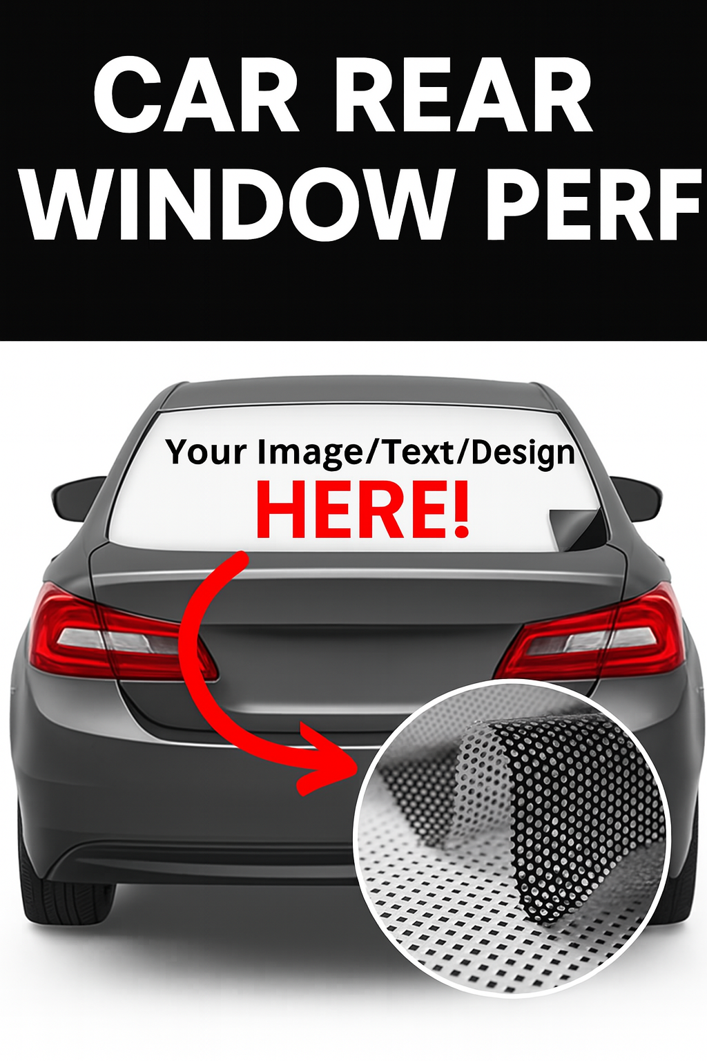 One-Way Window Vinyl for Rear Windows (VEHICLES)