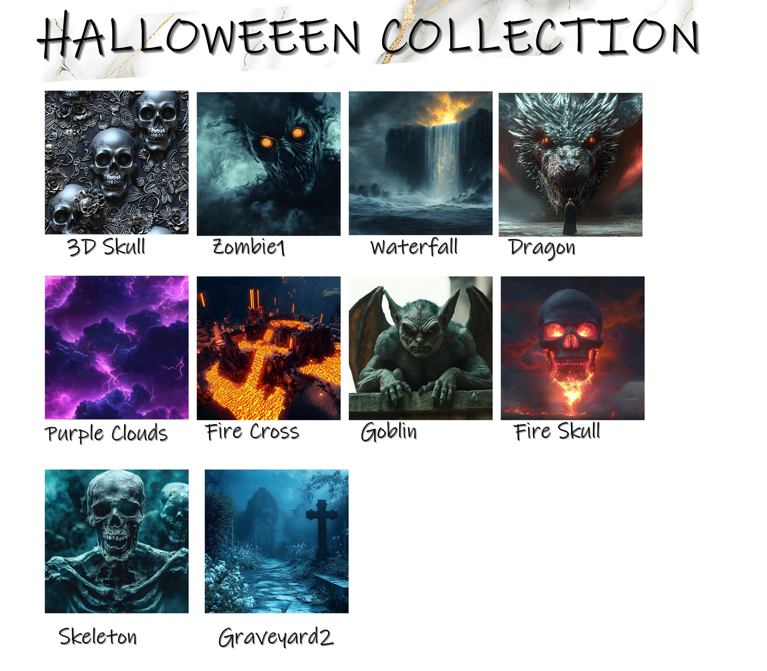3D Door Mural, Gothic Halloween Wrap Vinyl | Scuff-Resistant Finish