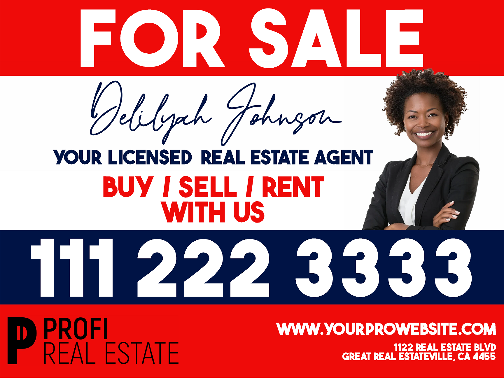 CUSTOM YARD SIGNS_(2 COLOR), 24"x 18"