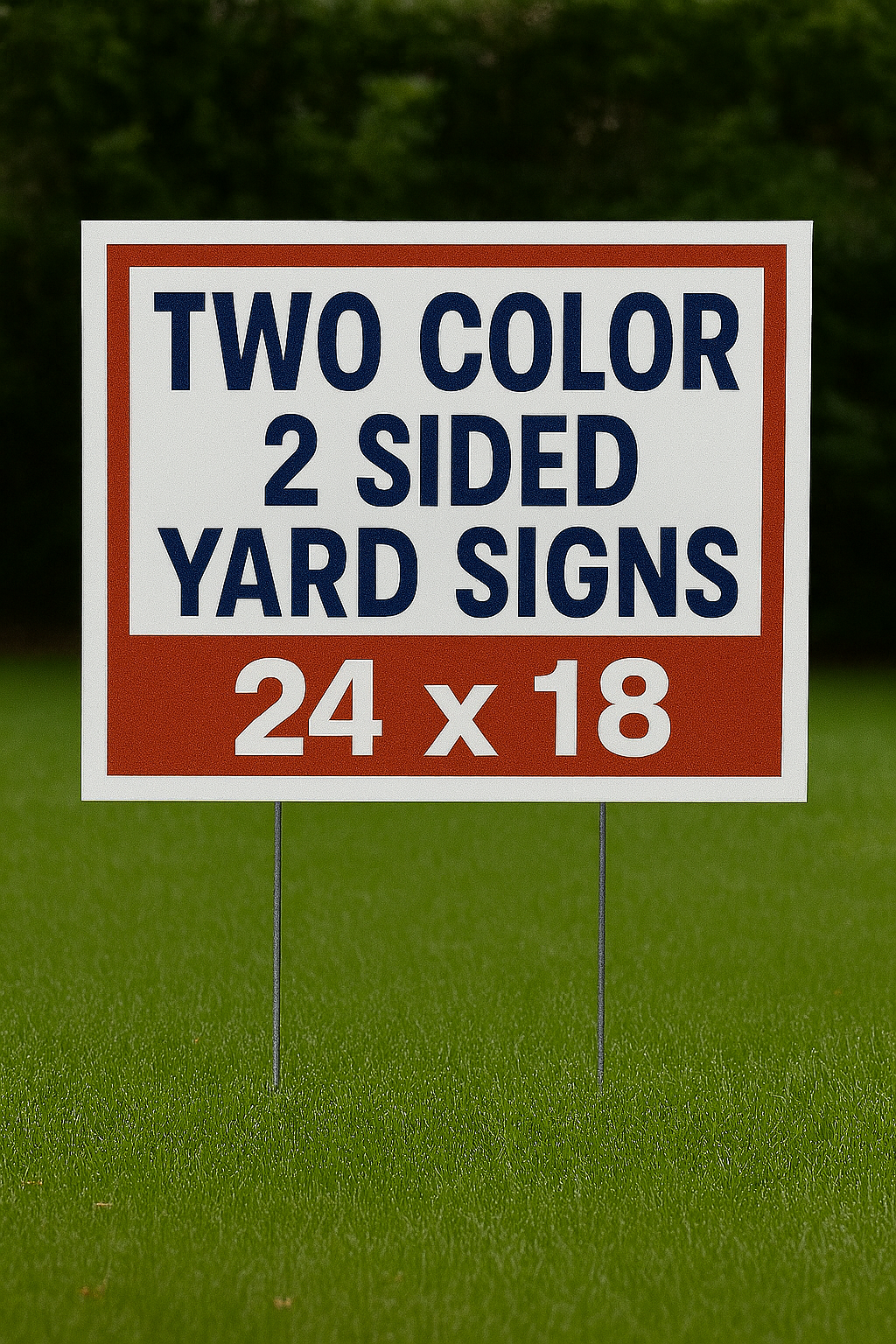 CUSTOM YARD SIGNS_(2 COLOR), 24"x 18"