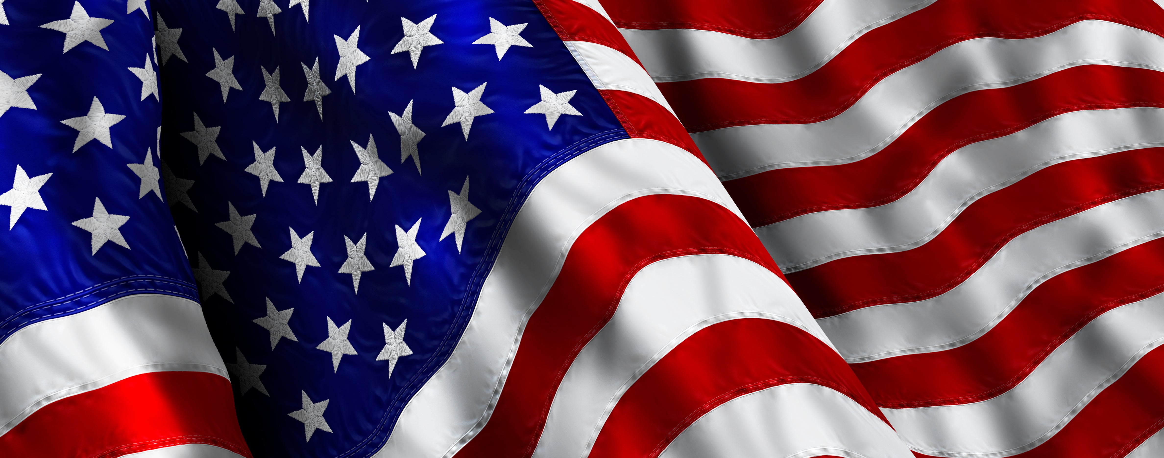 the American flag, with its iconic red, white, and blue colors and white stars prominently displayed.