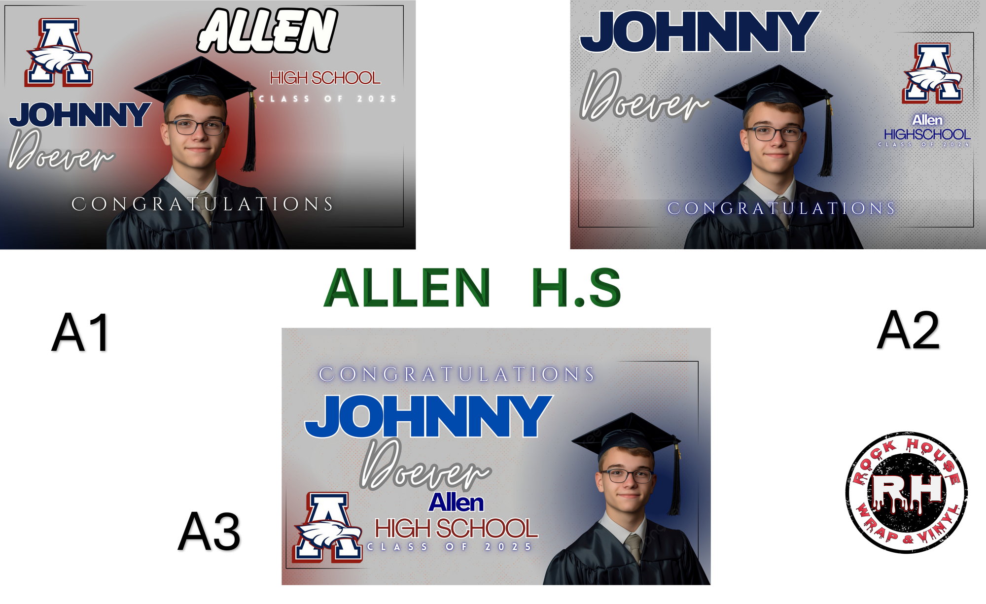 ALLEN, TX High School Graduation Yard Sign (24" x 18")