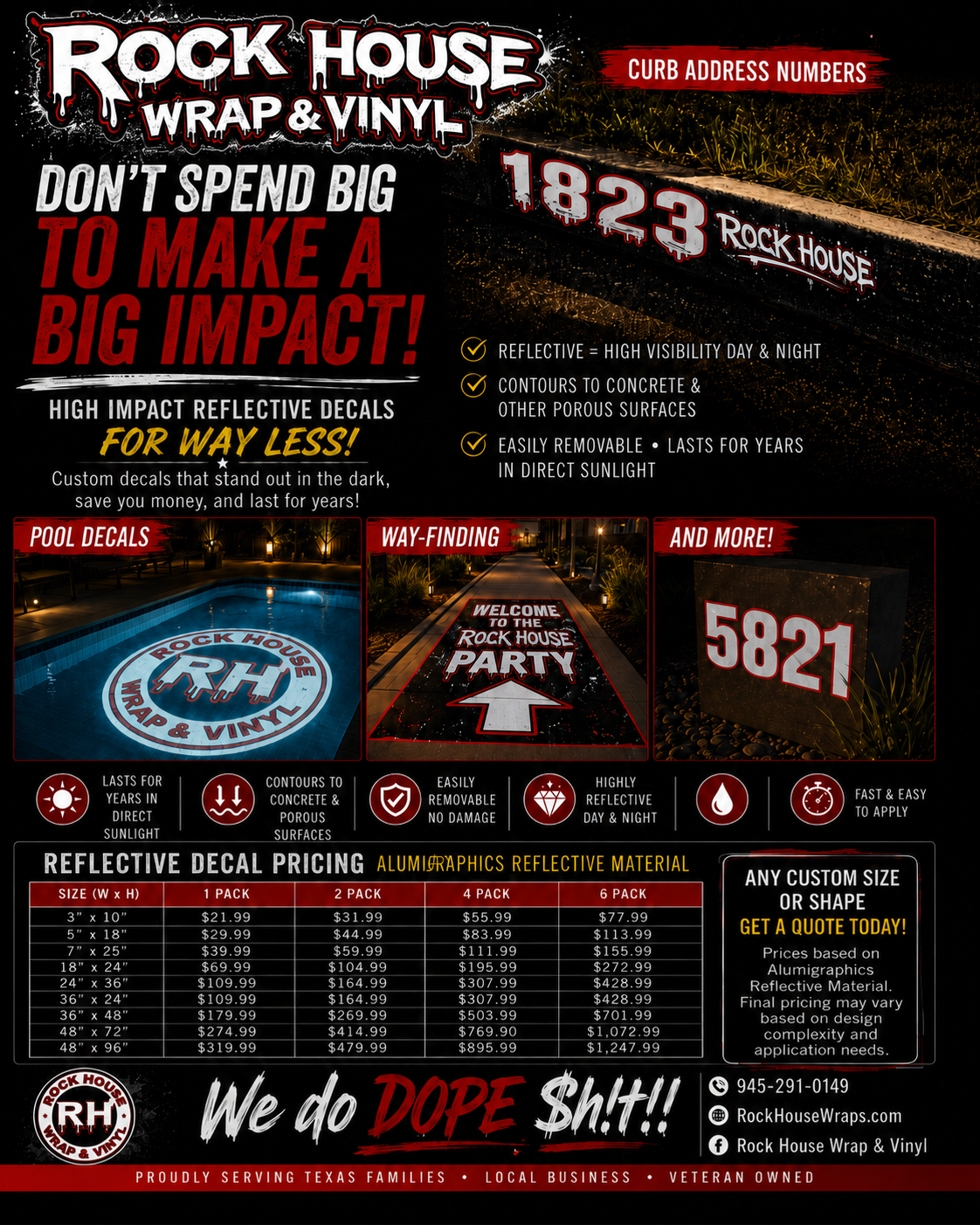 Custom Reflective Floor, Ground & Curb Graphics