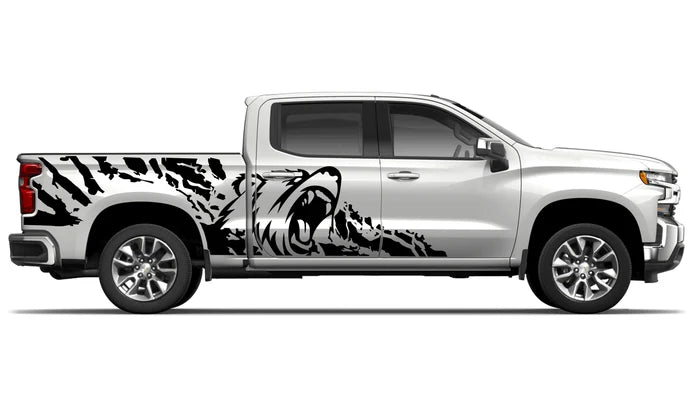 Bear splash side decals graphics compatible with Chevrolet Silverado