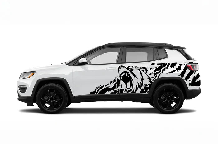 Bear splash side graphics decals compatible with Jeep Compass