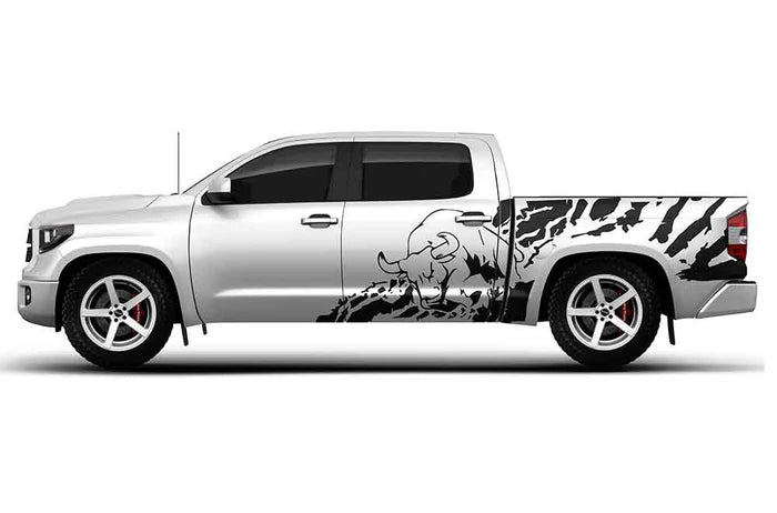 Bull splash side decals graphics compatible with Toyota Tundra 2007-2021