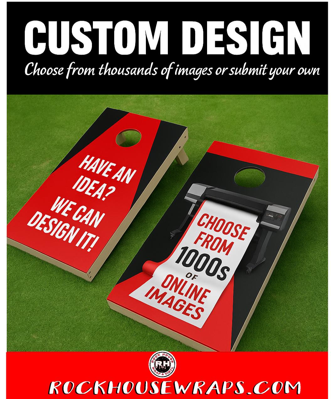 Custom Cornhole Board Wraps