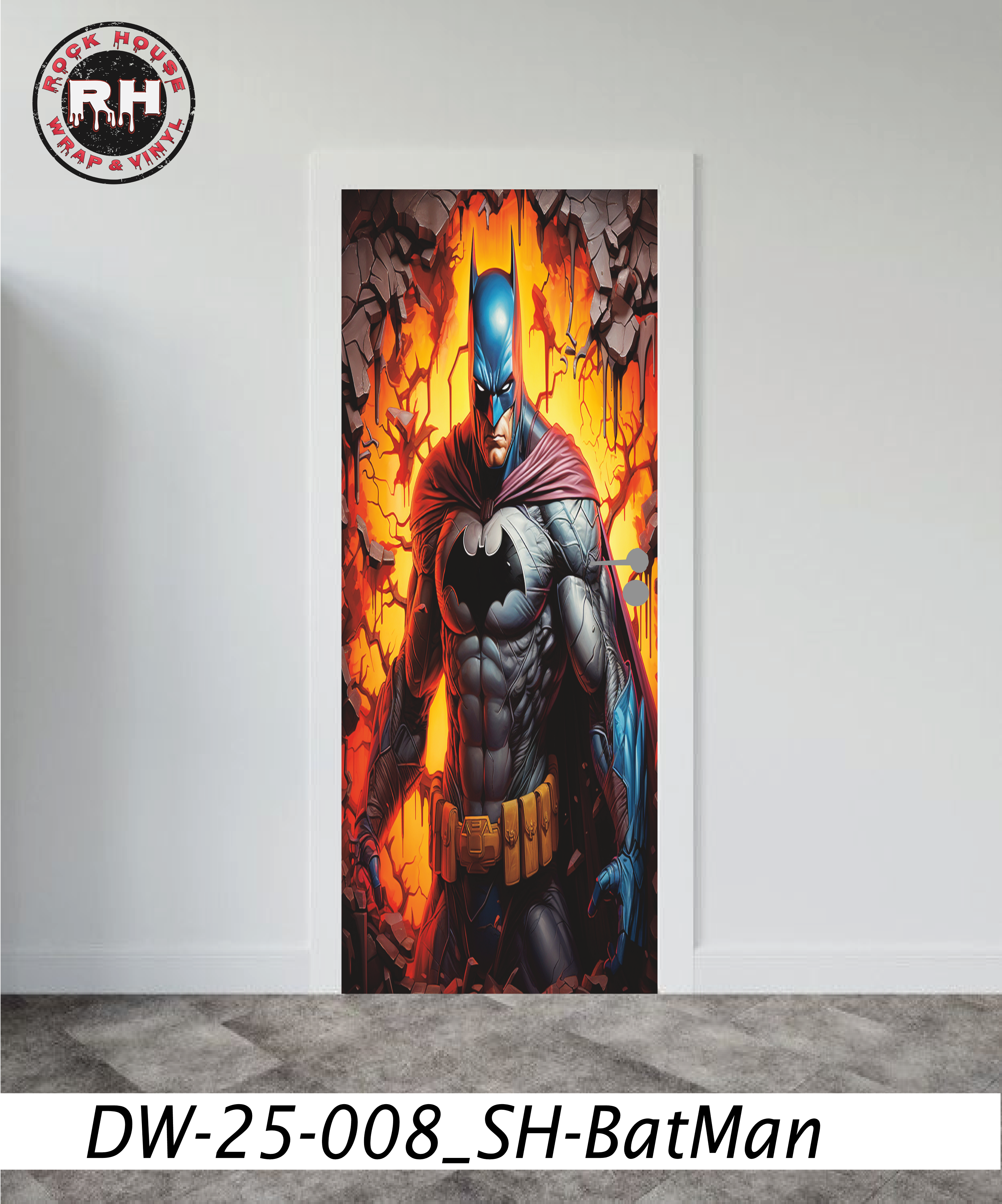 Door Mural _ Superheroes _Peel & Stick, Door Wrap,  Decals Removable, Self Adhesive Vinyl Wrap for Door Wallpaper Decor