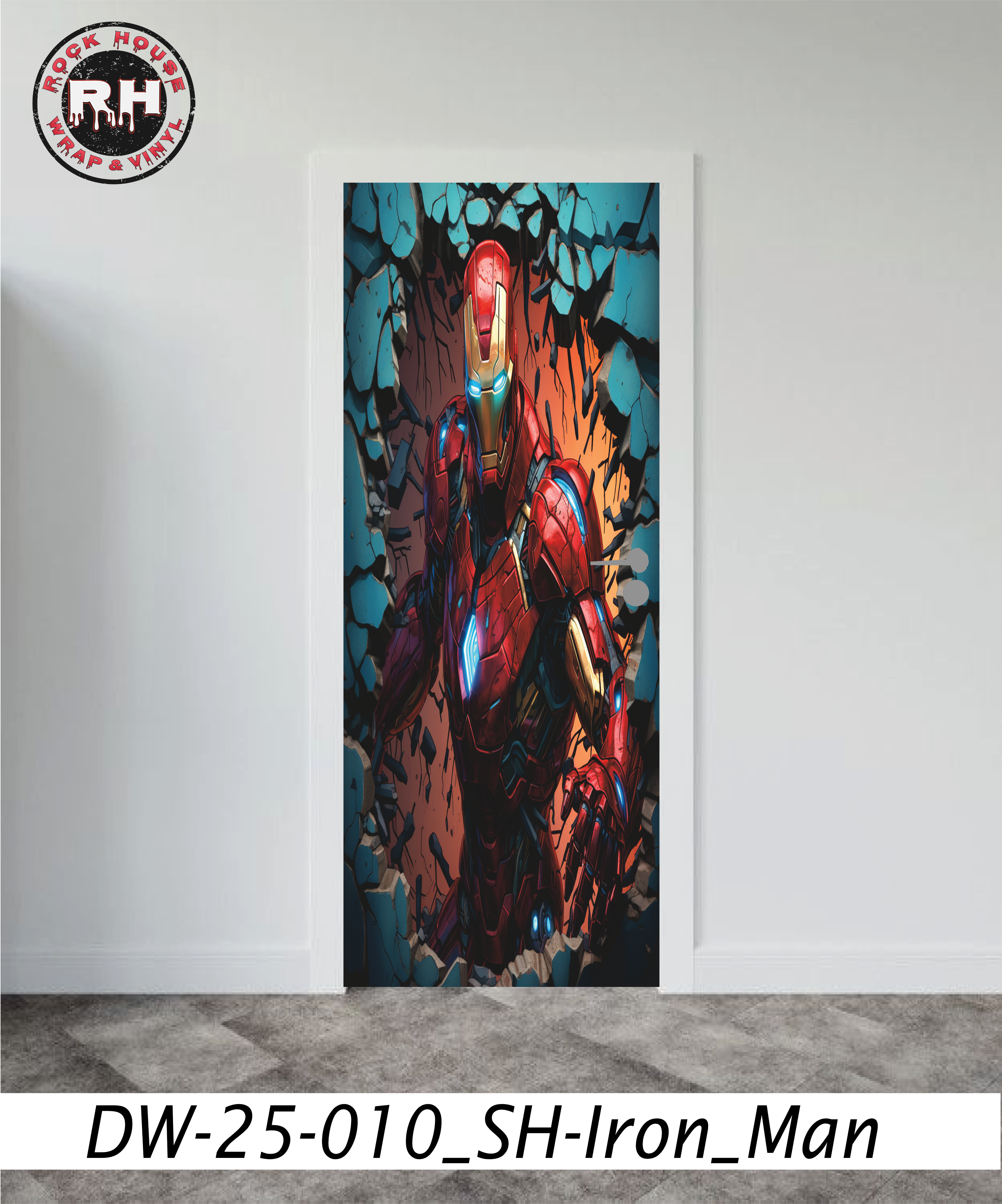 Door Mural _ Superheroes _Peel & Stick, Door Wrap,  Decals Removable, Self Adhesive Vinyl Wrap for Door Wallpaper Decor