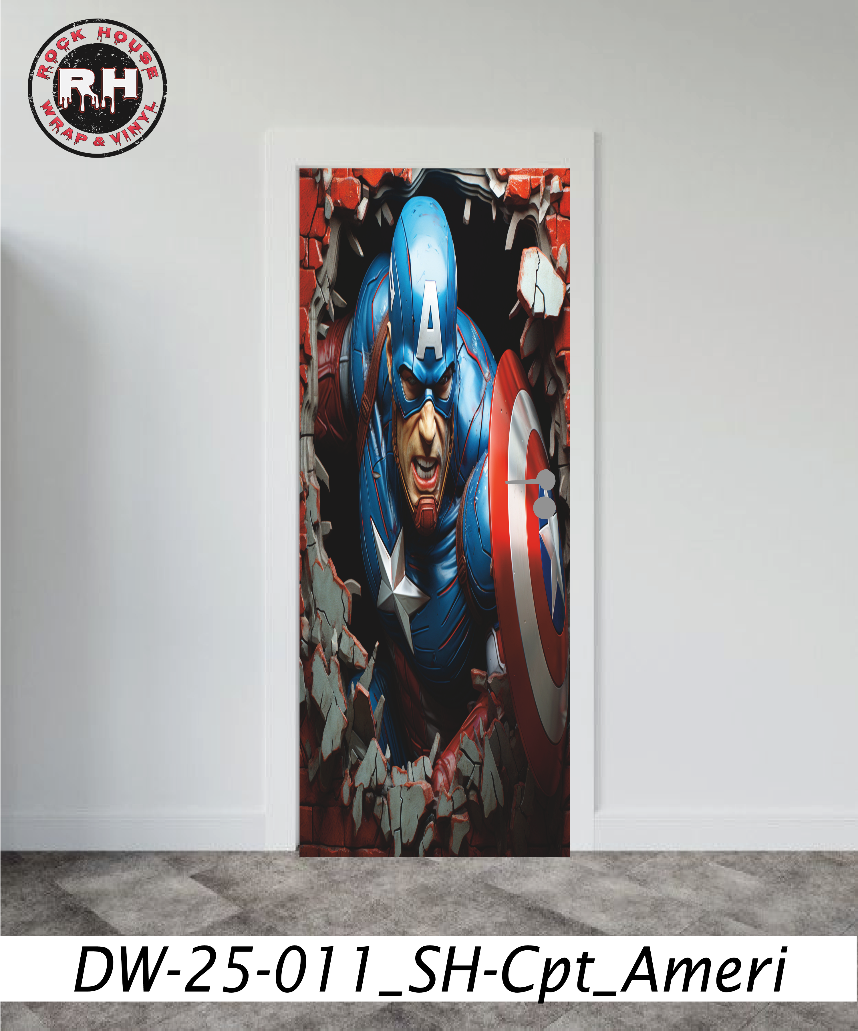 Door Mural _ Superheroes _Peel & Stick, Door Wrap,  Decals Removable, Self Adhesive Vinyl Wrap for Door Wallpaper Decor
