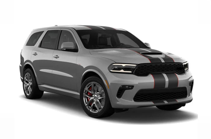 Double rally with pin stripes graphics decals compatible with the Dodge Durango