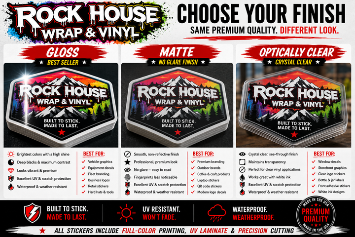 Die Cut Stickers | Waterproof Custom Vinyl Stickers