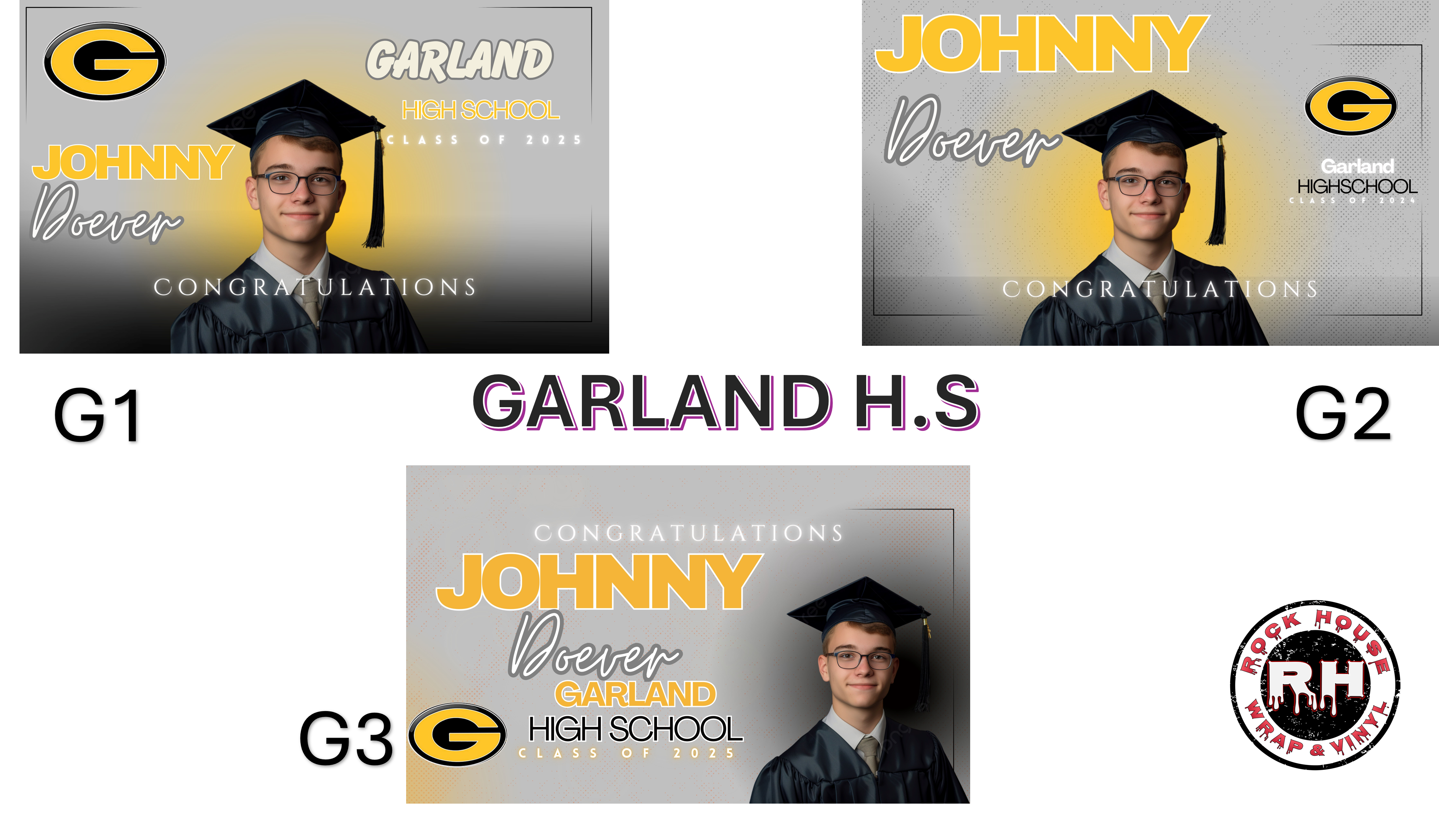 Graduation Printed Yard Signs with H-Stakes