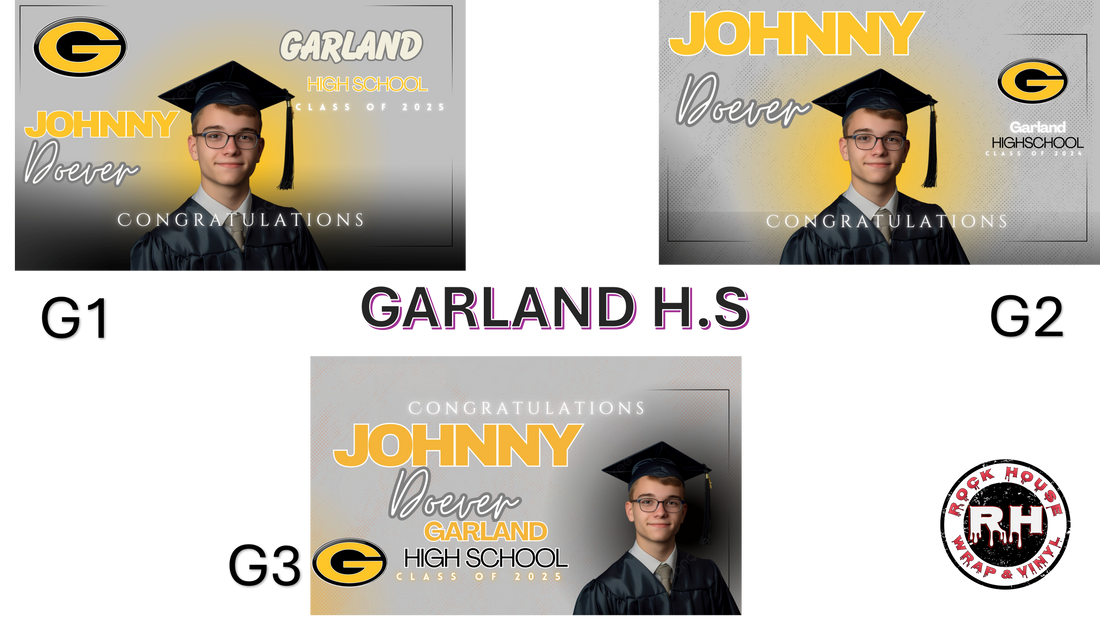 Graduation Printed Yard Signs with H-Stakes