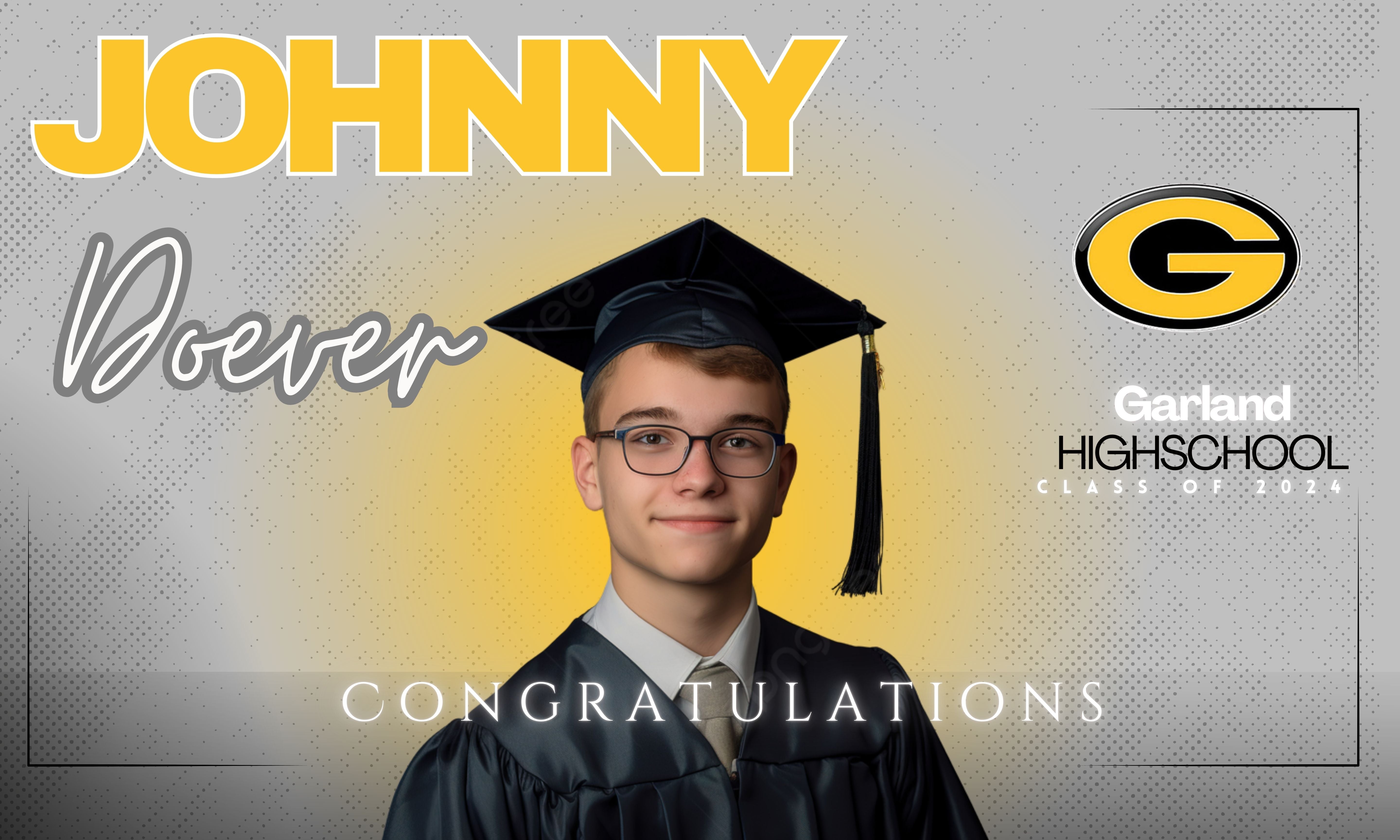 Graduation Printed Yard Signs with H-Stakes