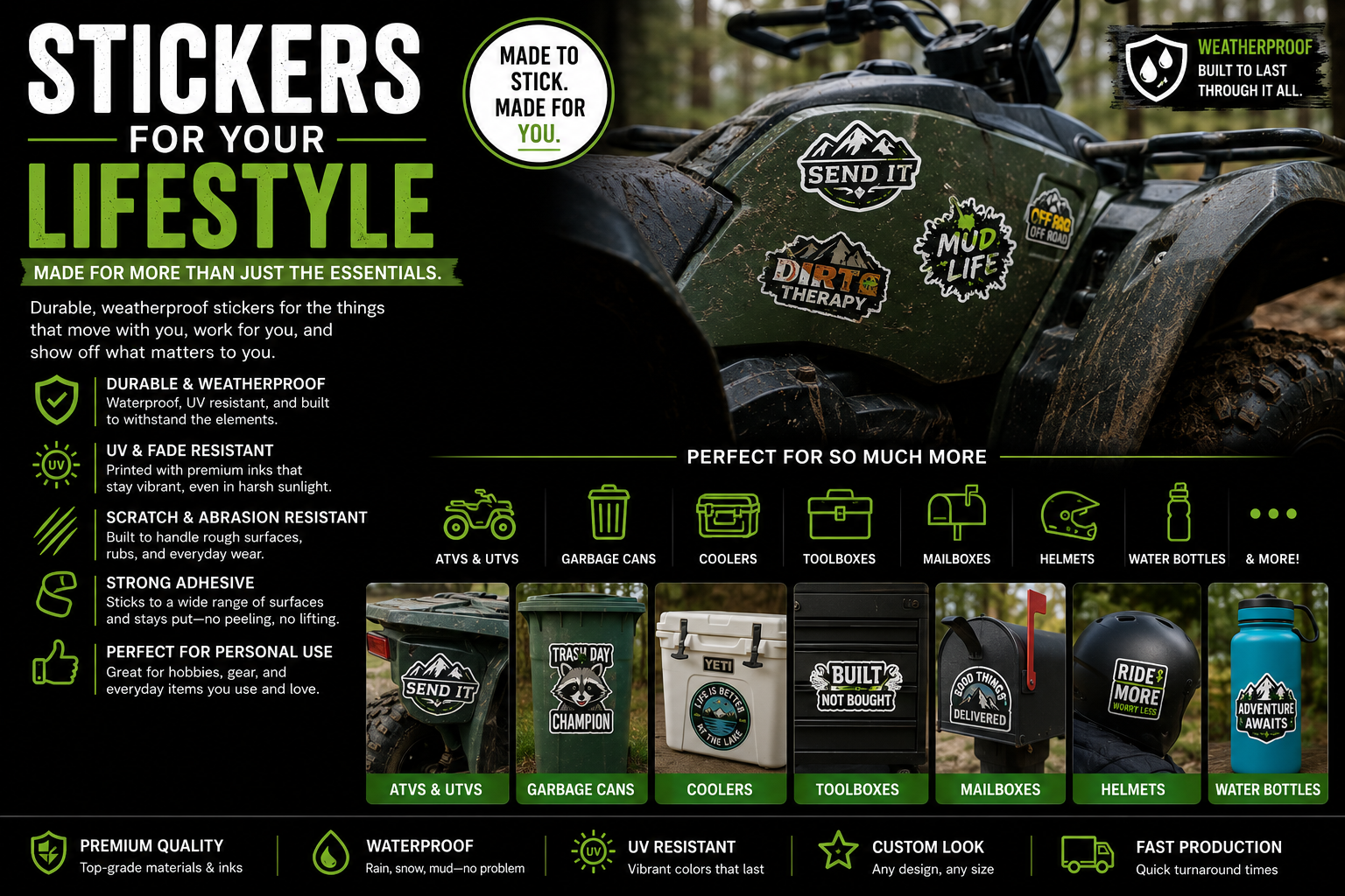 Industrial Strength Stickers | High-Tack Adhesive Vinyl