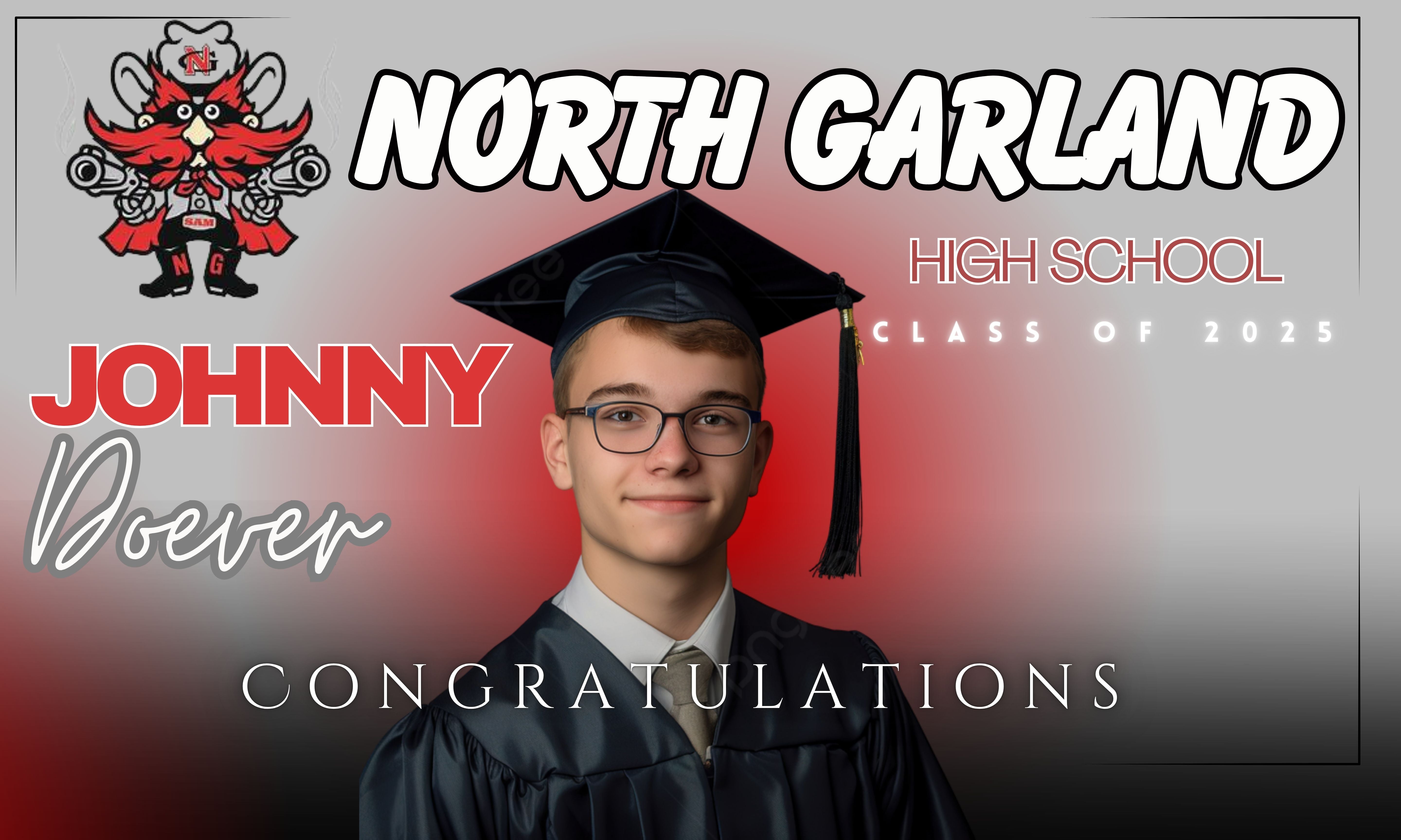 Graduation Printed Yard Signs with H-Stakes