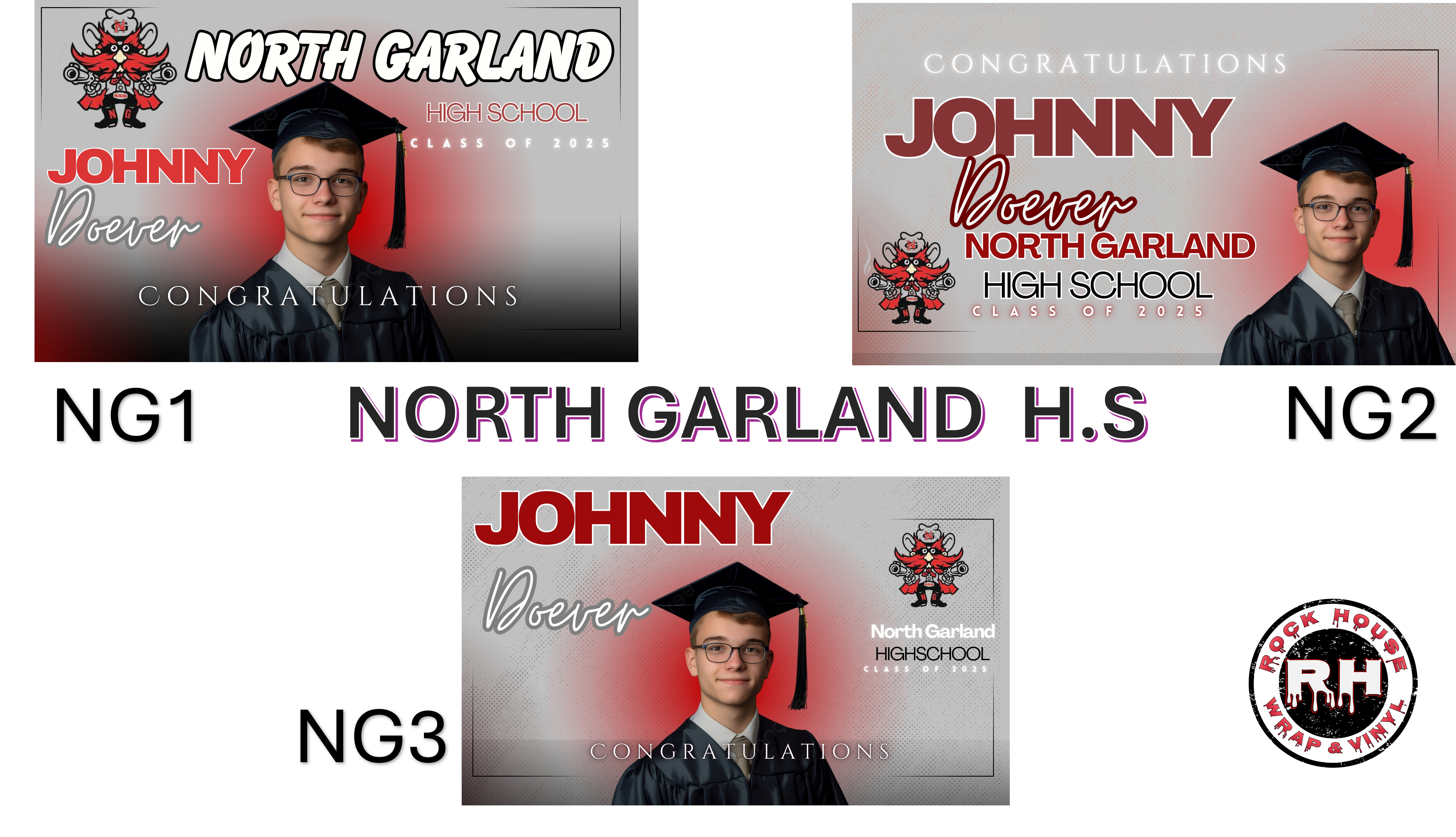 Graduation Printed Yard Signs with H-Stakes