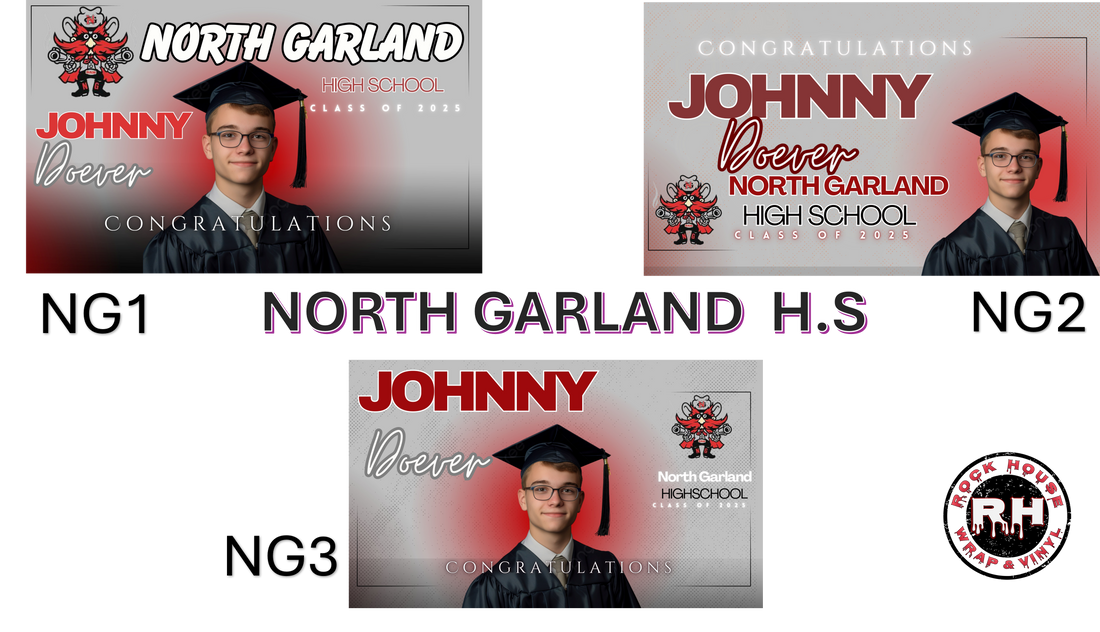 Graduation Printed Yard Signs with H-Stakes
