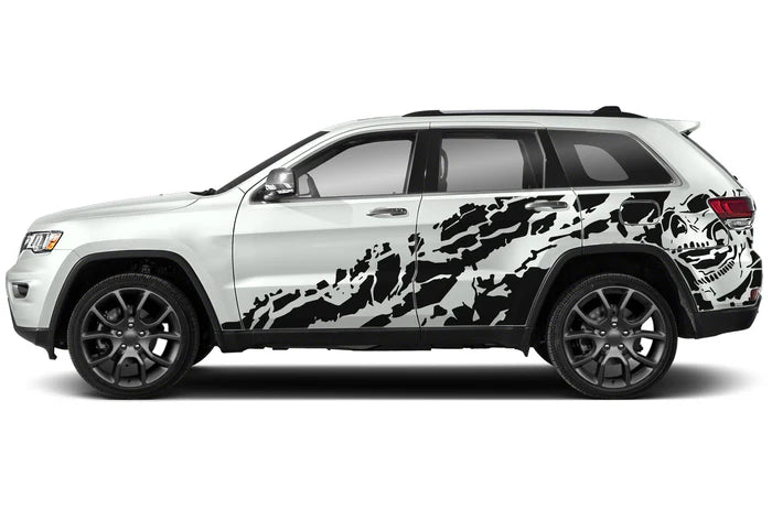 Nightmare shredded side graphics decals compatible with Jeep Grand Cherokee 2011-2021