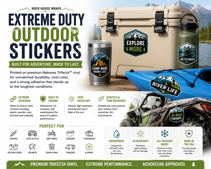 Extreme Duty Outdoor Stickers | Trifecta Premium Vinyl