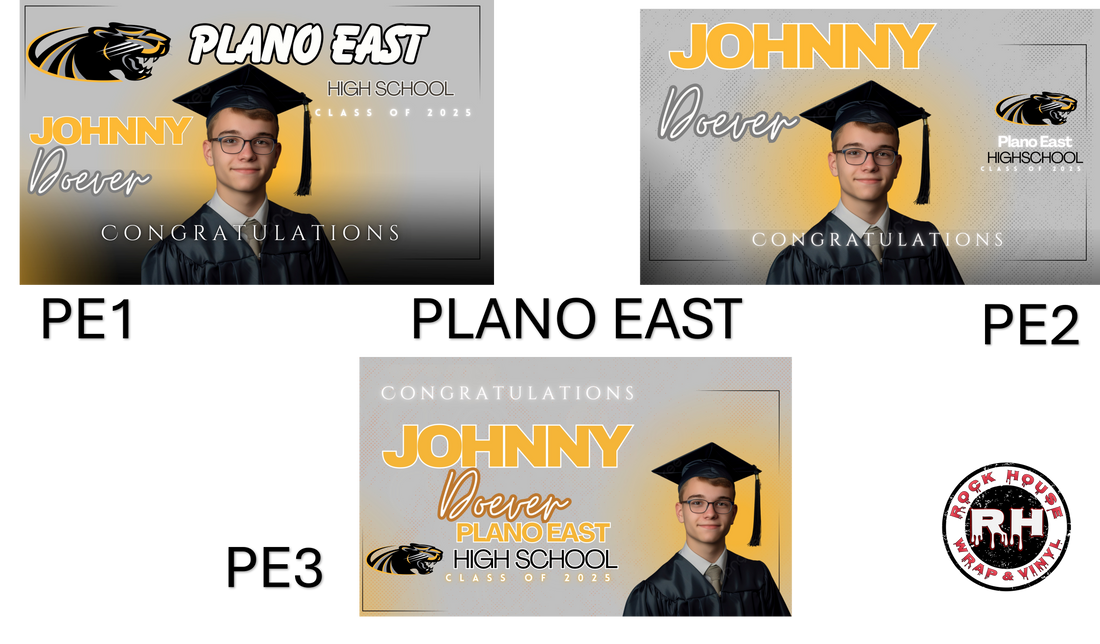 Graduation Printed Yard Signs with H-Stakes