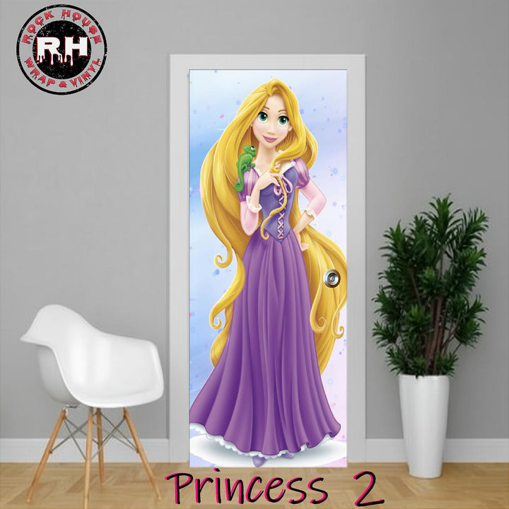 Door Mural _ Princess _Mural Peel & Stick, Door Wrap,  Decals Removable, Self Adhesive Vinyl Wrap for Door Wallpaper Decor