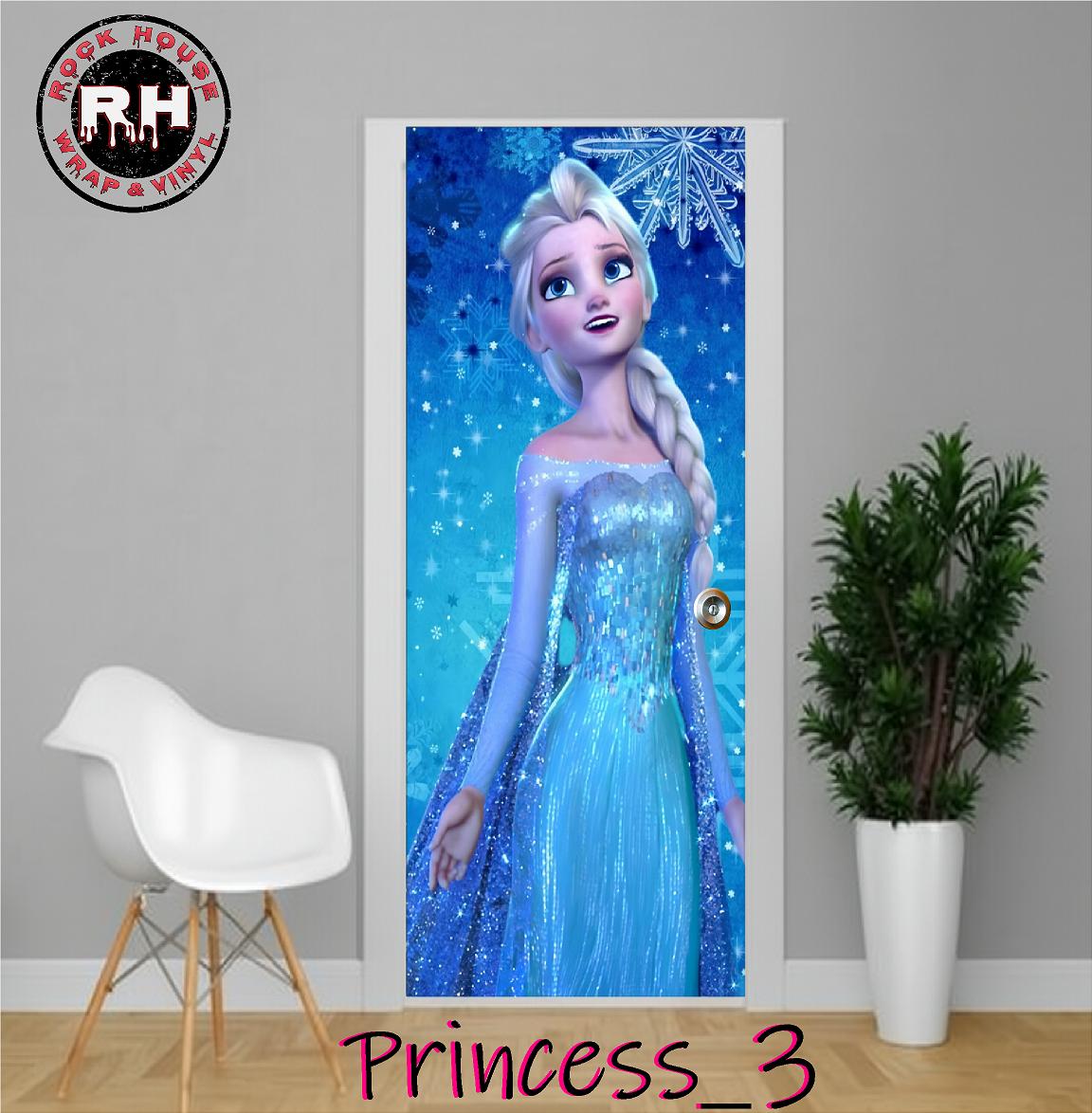 Door Mural _ Princess _Mural Peel & Stick, Door Wrap,  Decals Removable, Self Adhesive Vinyl Wrap for Door Wallpaper Decor