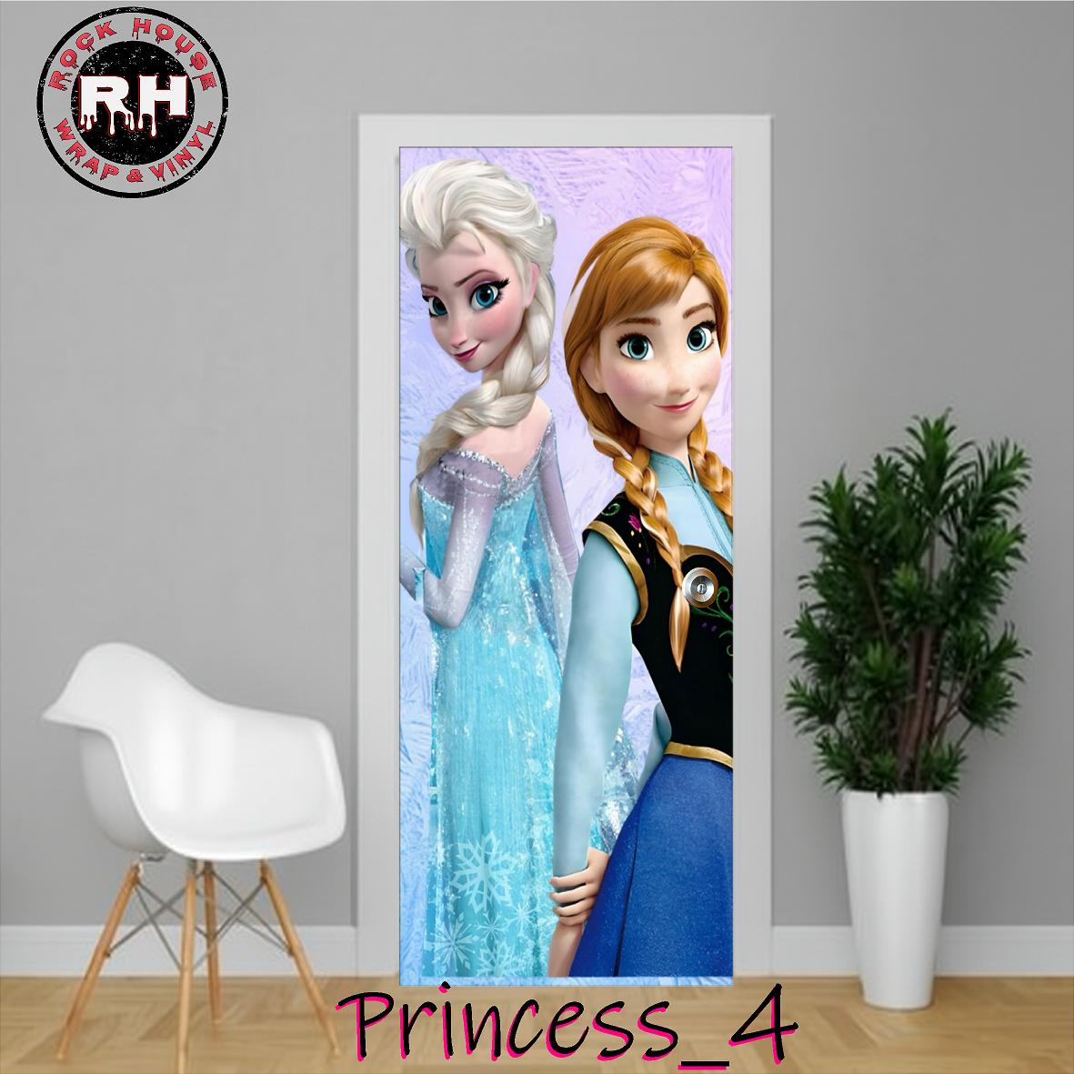 Door Mural _ Princess _Mural Peel & Stick, Door Wrap,  Decals Removable, Self Adhesive Vinyl Wrap for Door Wallpaper Decor