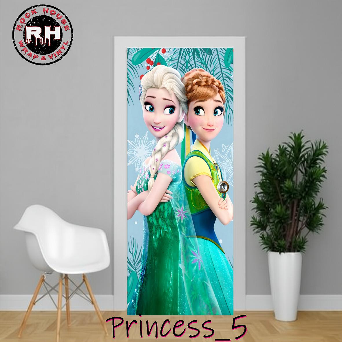 Door Mural _ Princess _Mural Peel & Stick, Door Wrap,  Decals Removable, Self Adhesive Vinyl Wrap for Door Wallpaper Decor