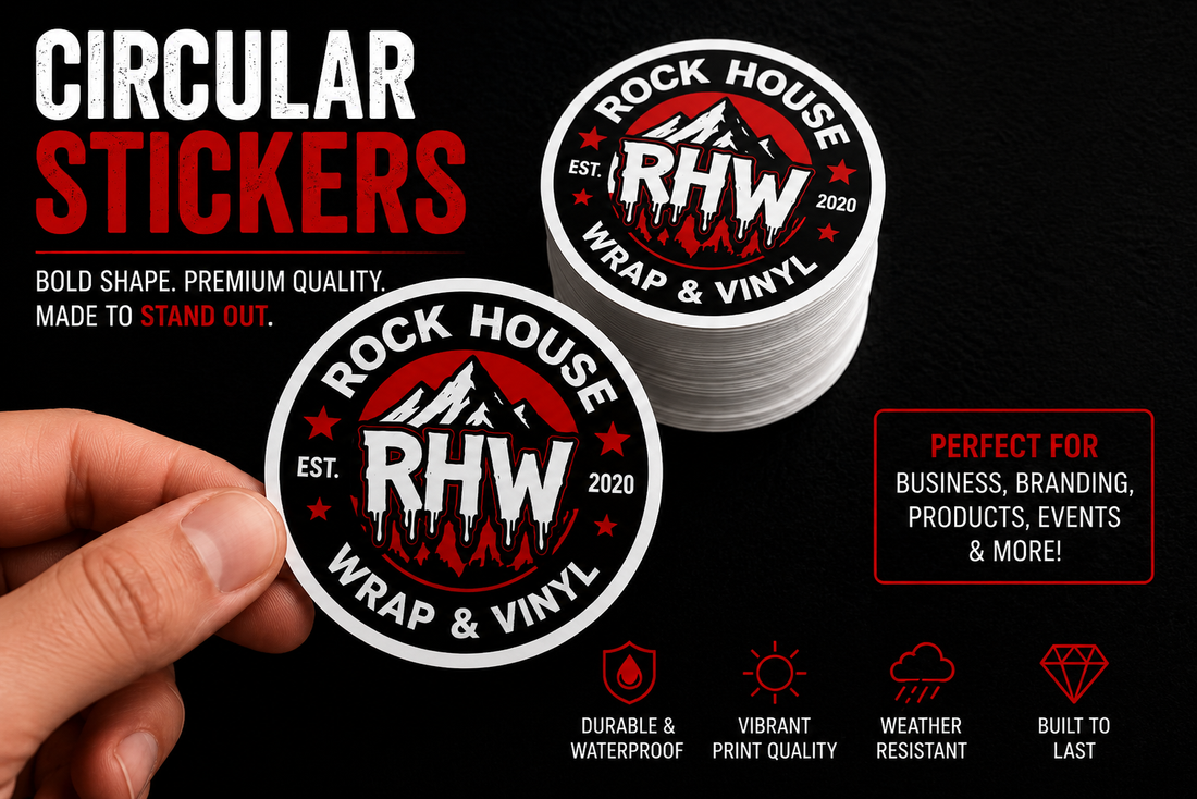Circular Stickers | Waterproof Custom Round Vinyl Stickers