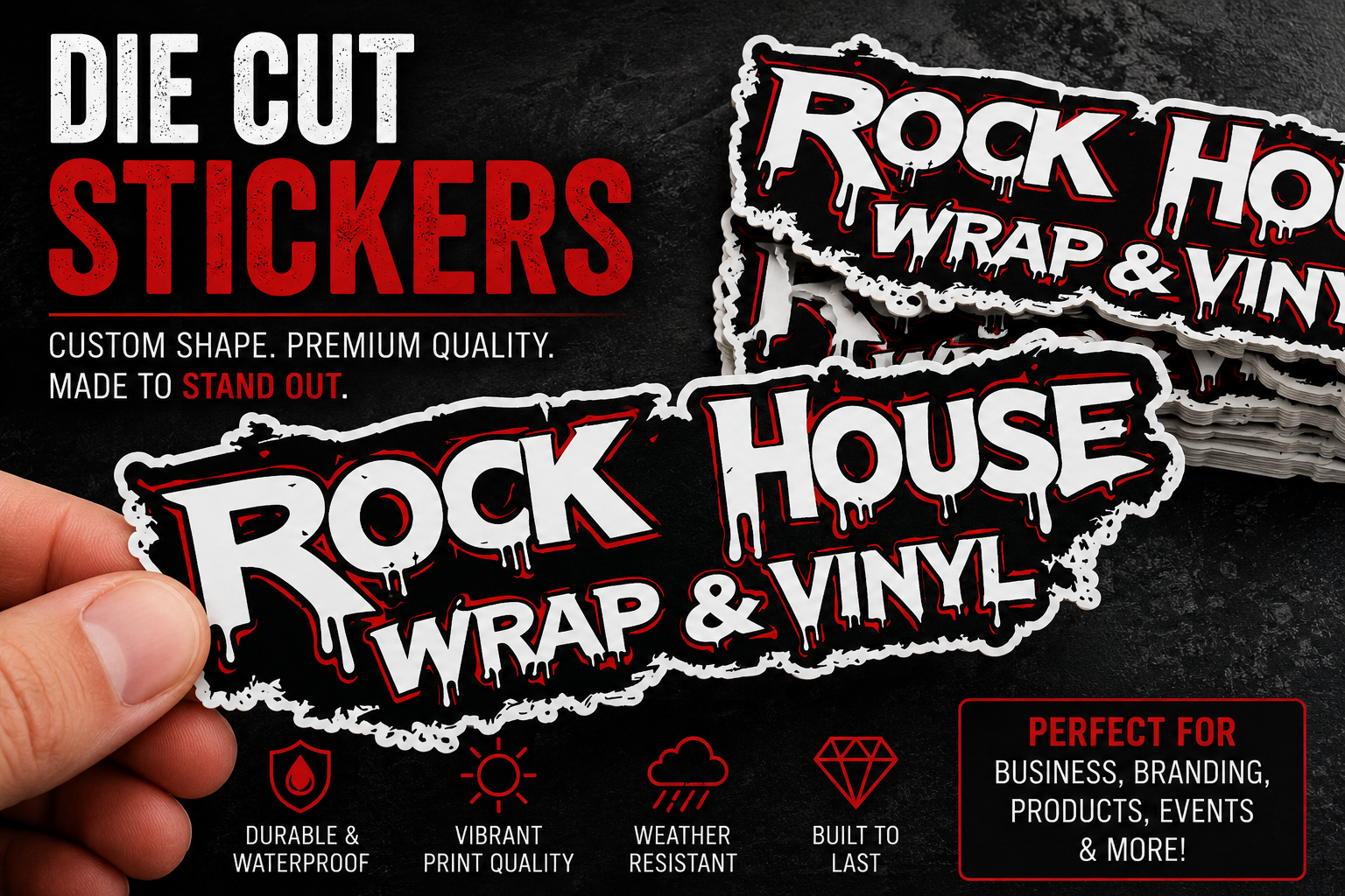 Die Cut Stickers | Waterproof Custom Vinyl Stickers