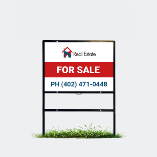 Real Estate H-Frame Sign Holder & Inserts