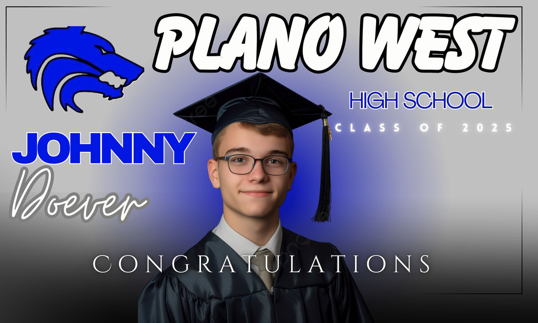 Graduation Printed Yard Signs with H-Stakes