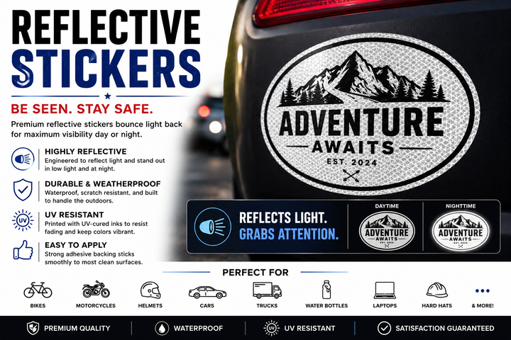 Reflective Stickers | Custom High-Visibility Vinyl Stickers