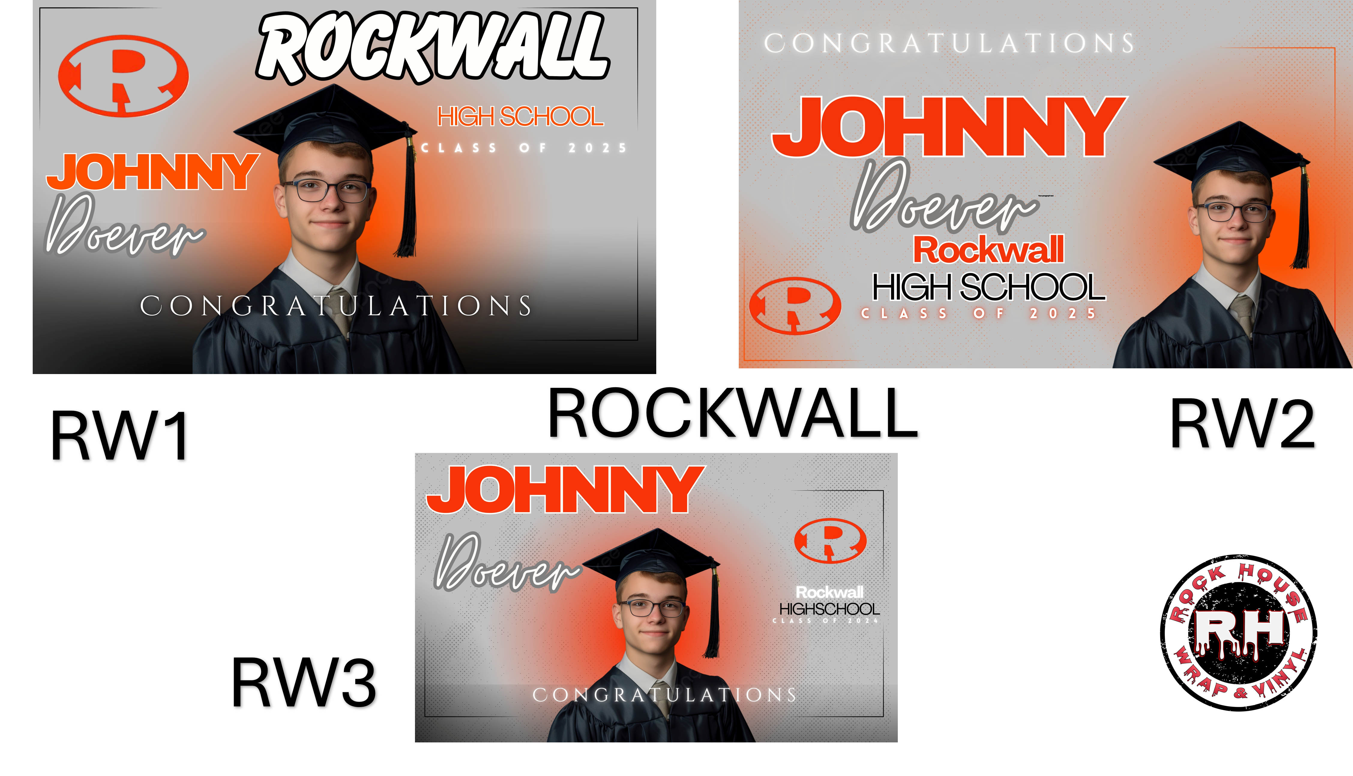 Graduation Printed Yard Signs with H-Stakes