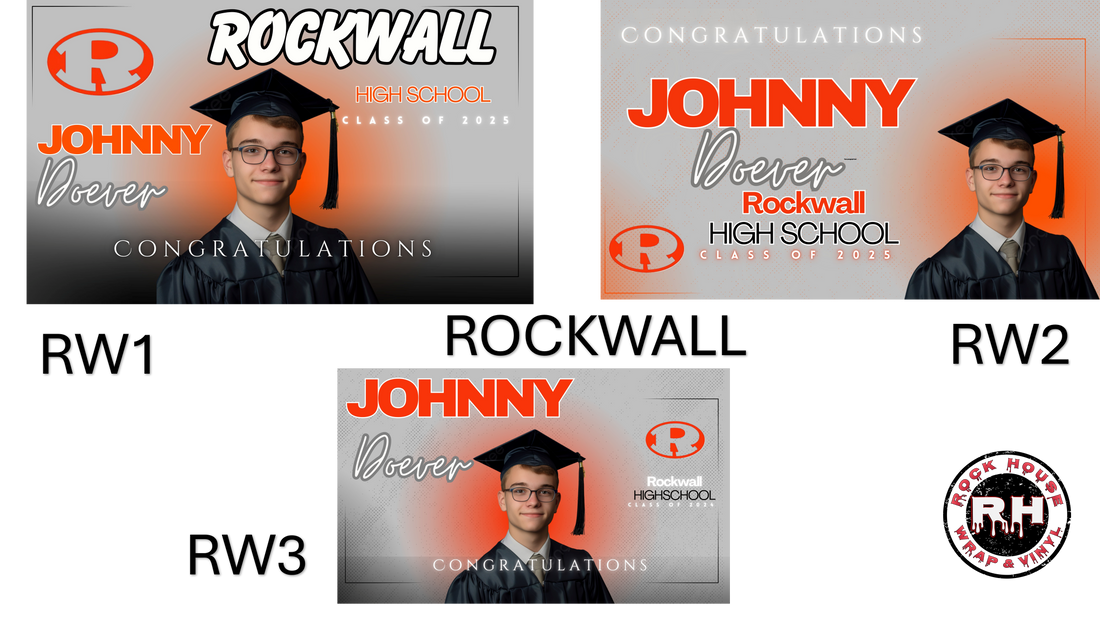 Graduation Printed Yard Signs with H-Stakes