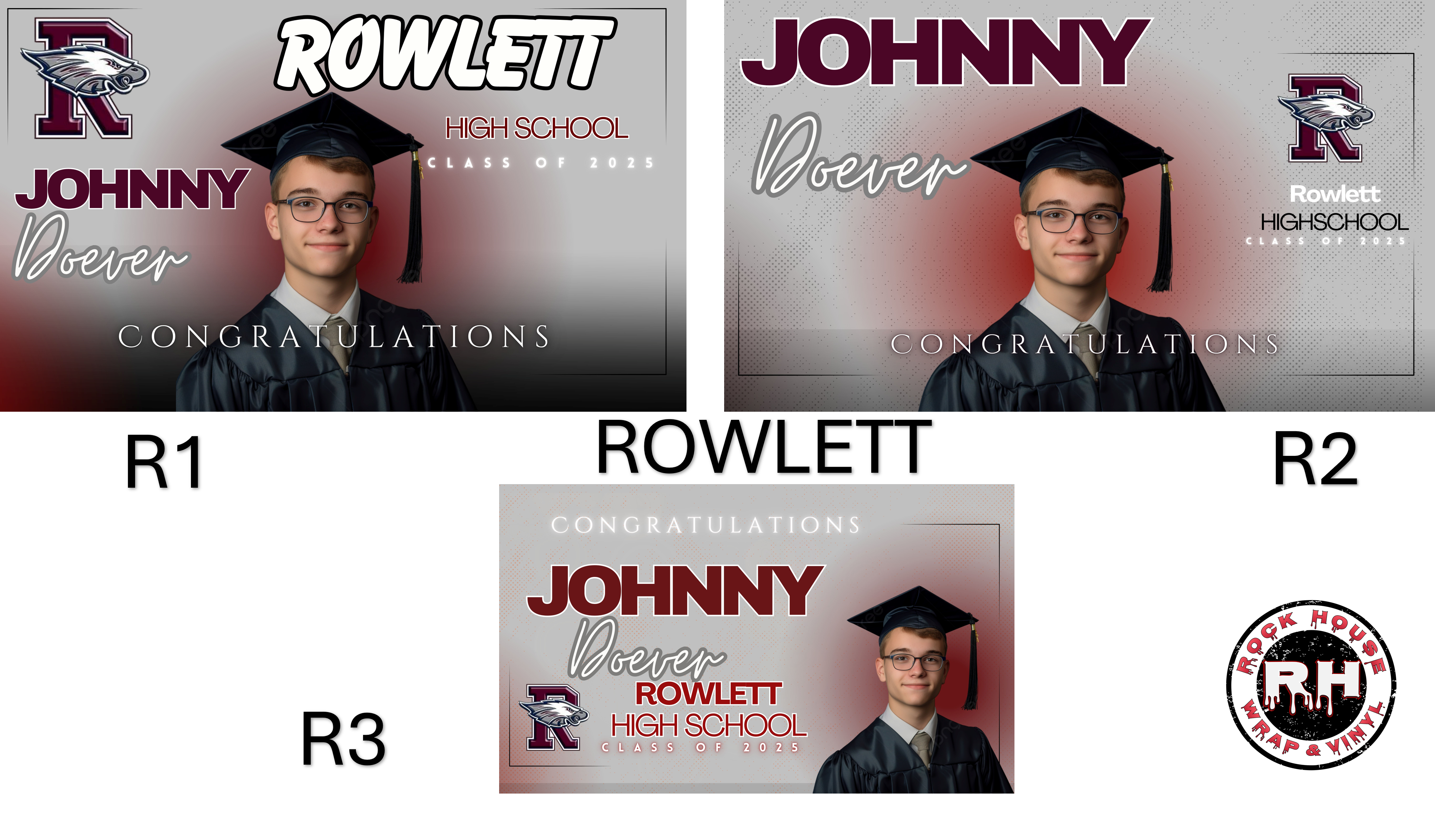 Graduation Printed Yard Signs with H-Stakes