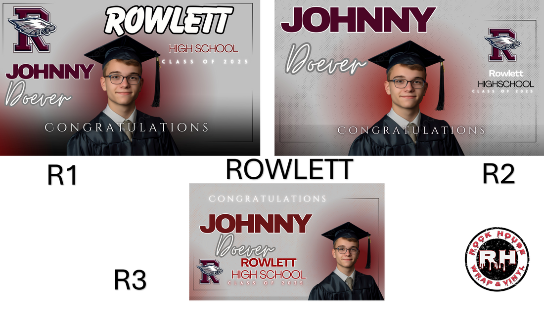 Graduation Printed Yard Signs with H-Stakes