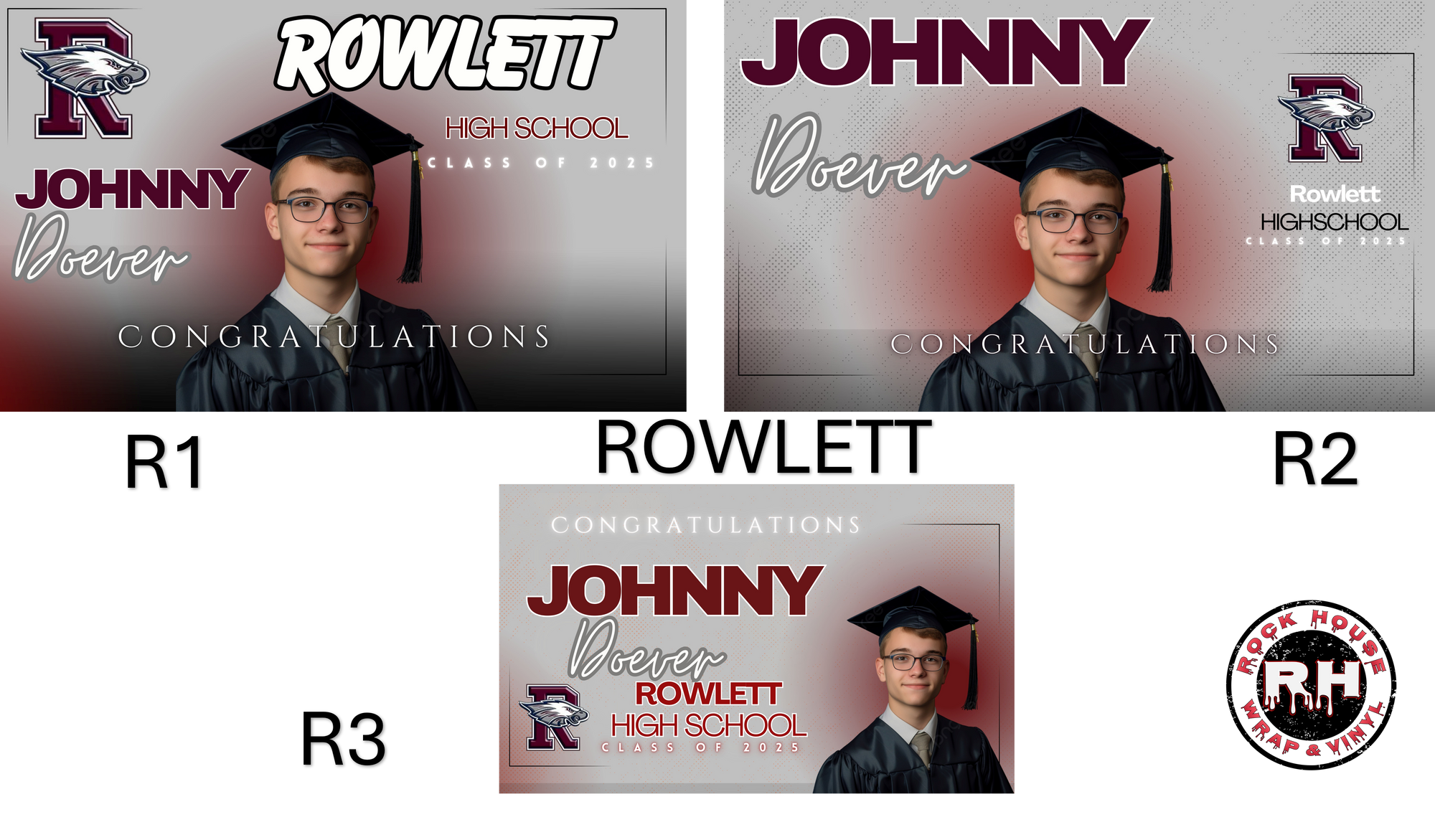 ROWLETT, TX High School Graduation Yard Sign (24" x 18")