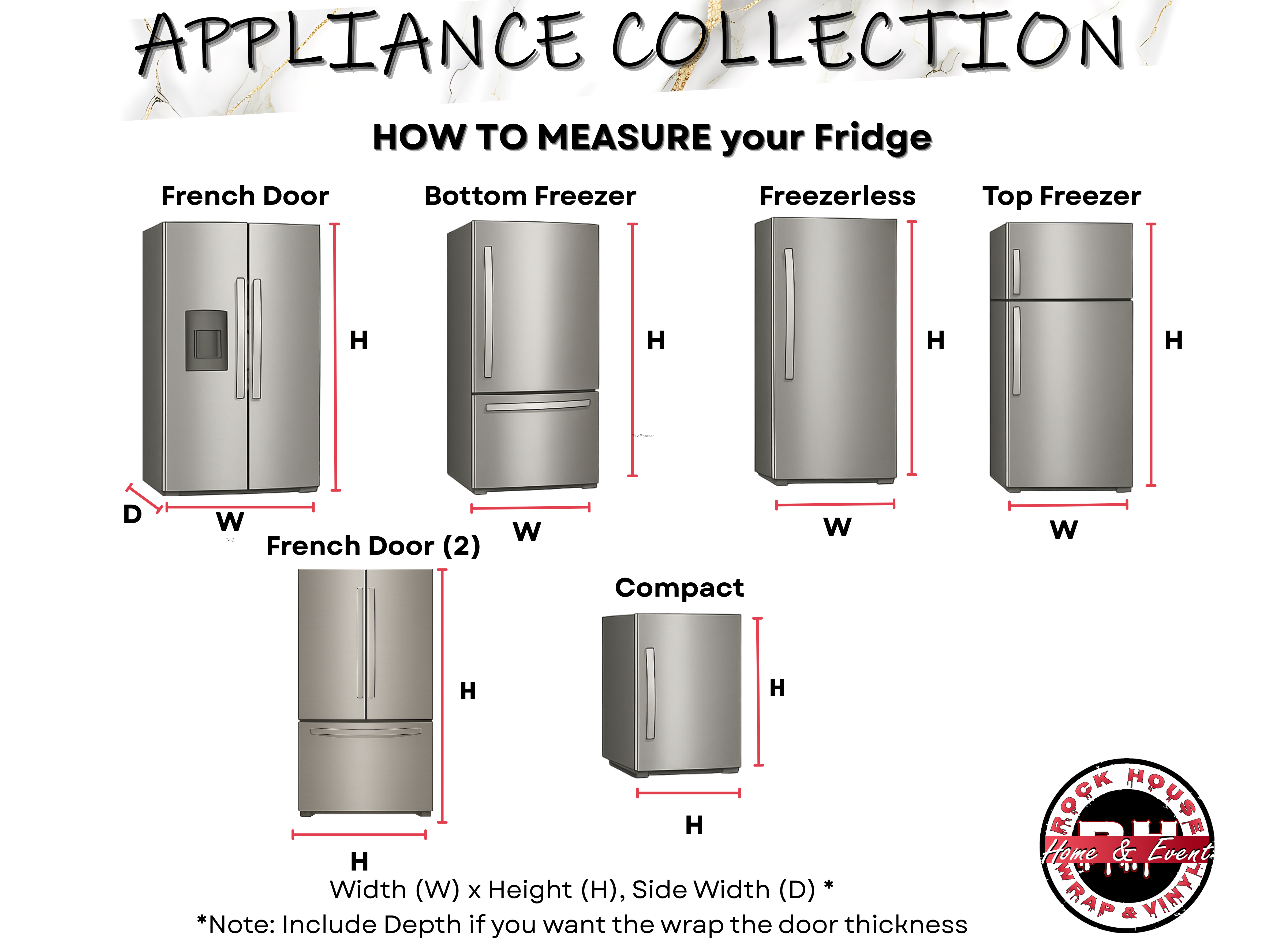 BLACK FLORAL FRIDGE WRAP