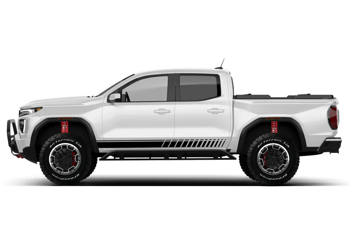 Rocker panel stripes decals graphics compatible with GMC Canyon