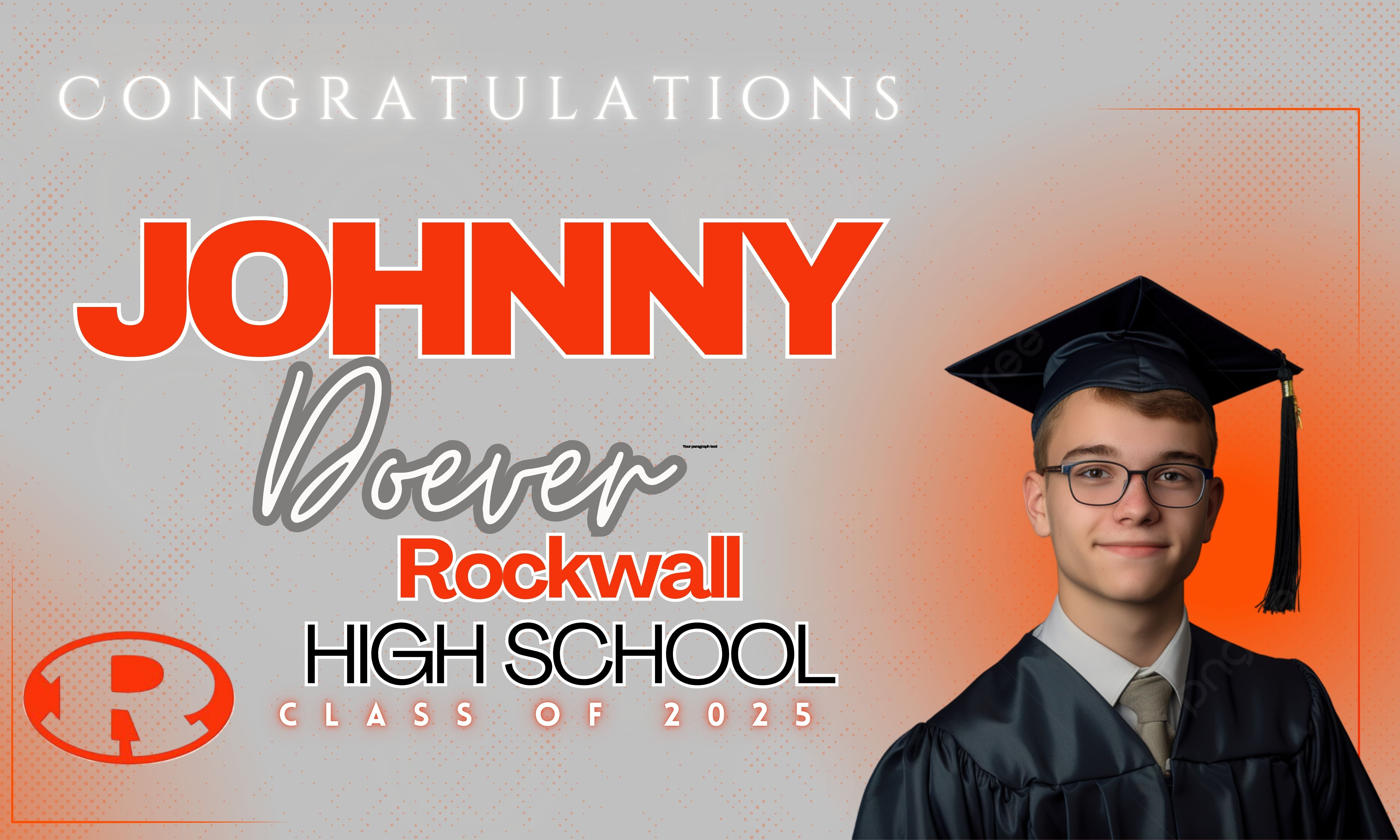 Graduation Printed Yard Signs with H-Stakes