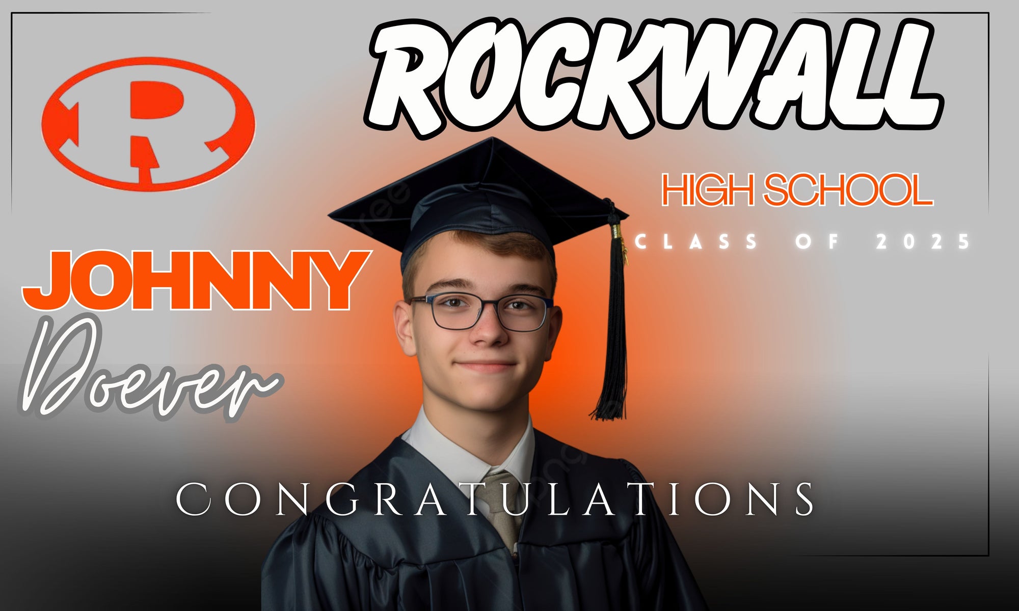 ROCKWALL, TX High School Graduation Yard Sign (24" x 18")