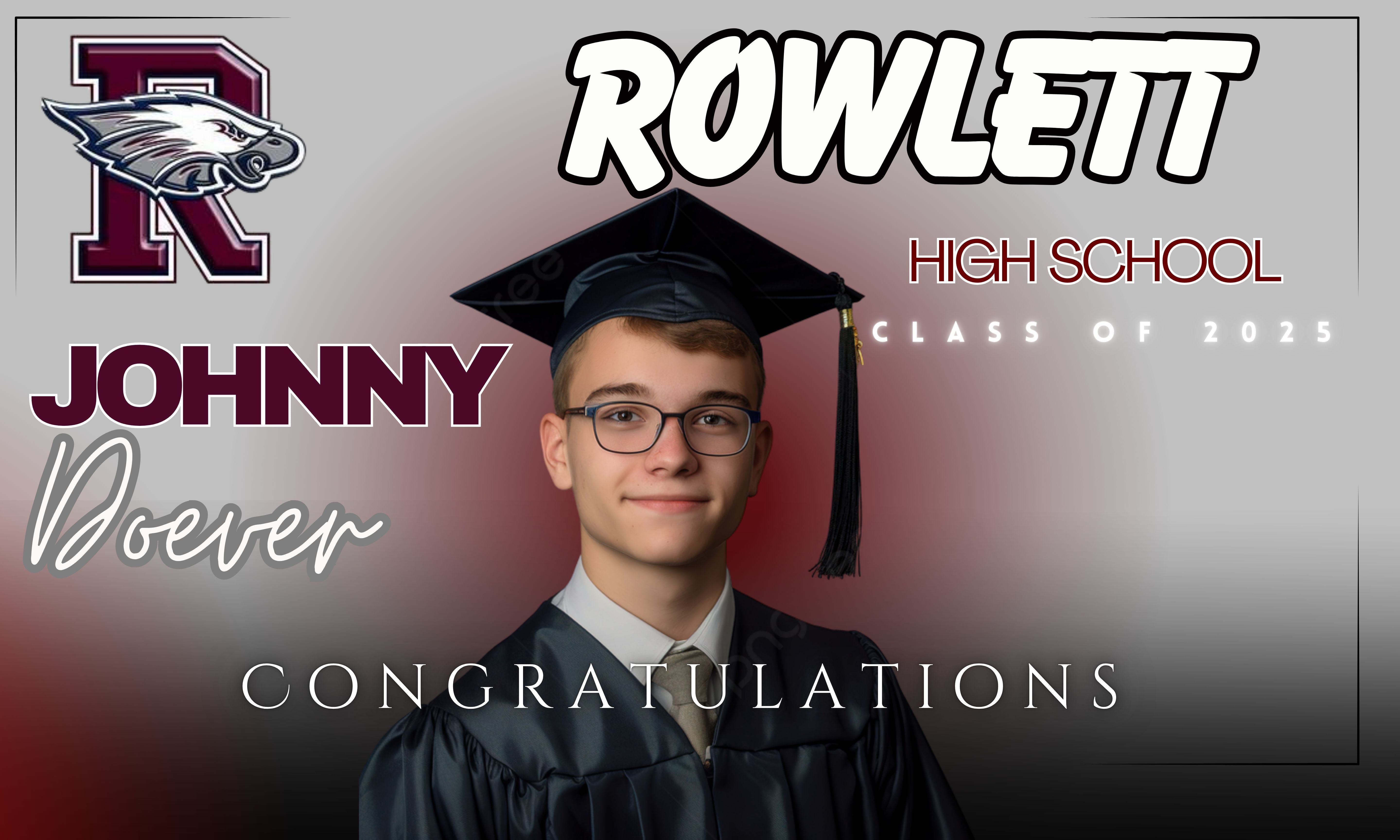 Graduation Printed Yard Signs with H-Stakes