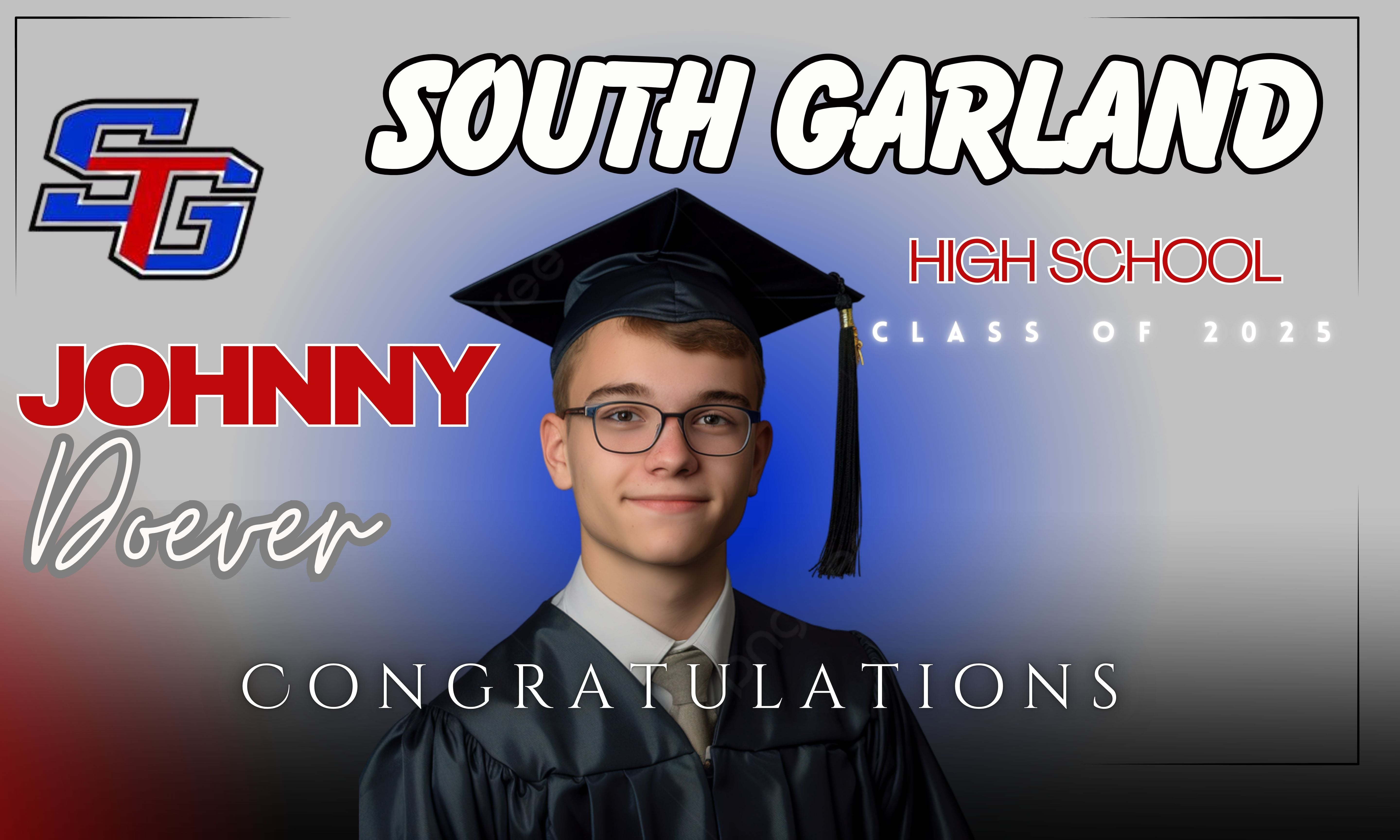 Graduation Printed Yard Signs with H-Stakes