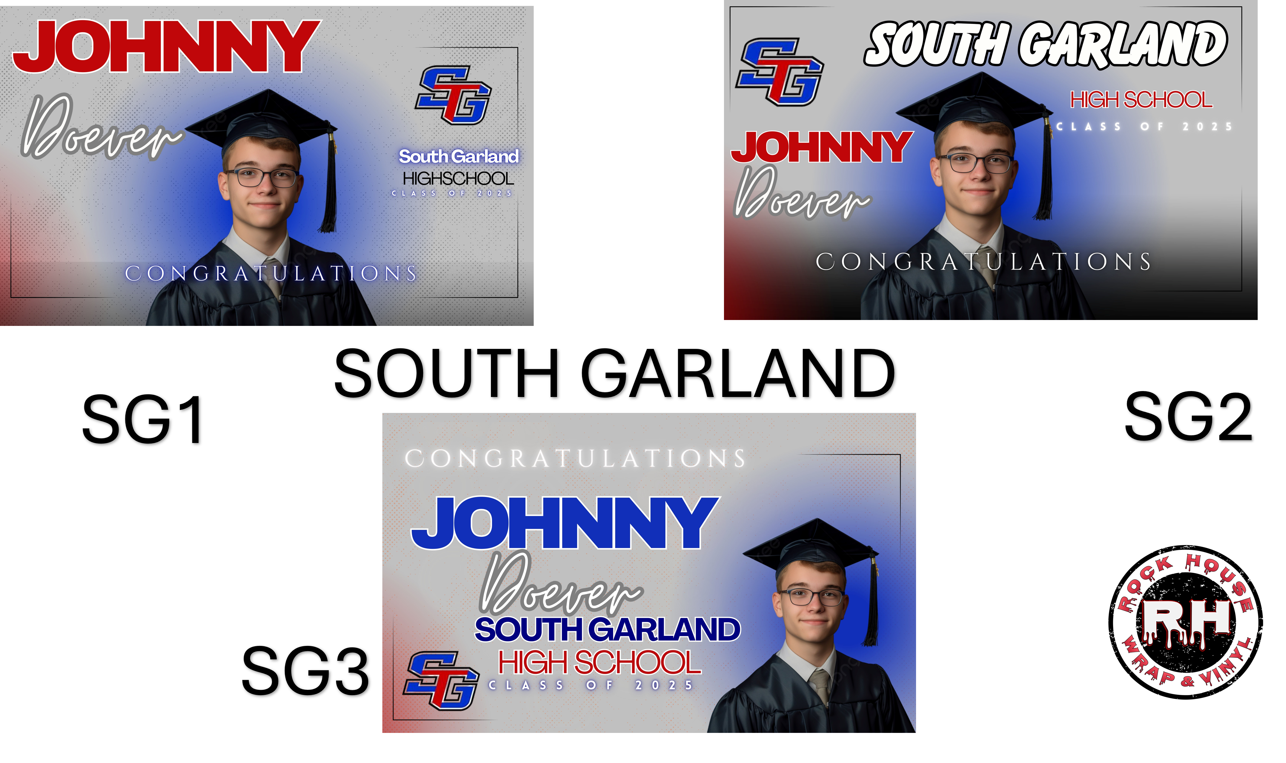 Graduation Printed Yard Signs with H-Stakes