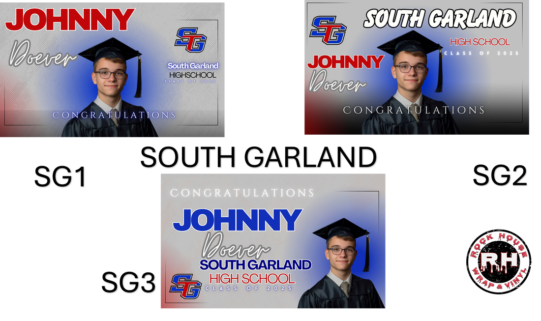 Graduation Printed Yard Signs with H-Stakes